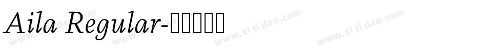 Aila Regular字体转换
